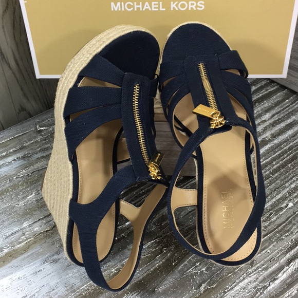 MICHAEL Michael Kors BERKLEY WEDGE CANVAS dark blu - Picture 6 of 8